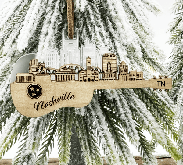 Nashville Guitar Christmas Ornament