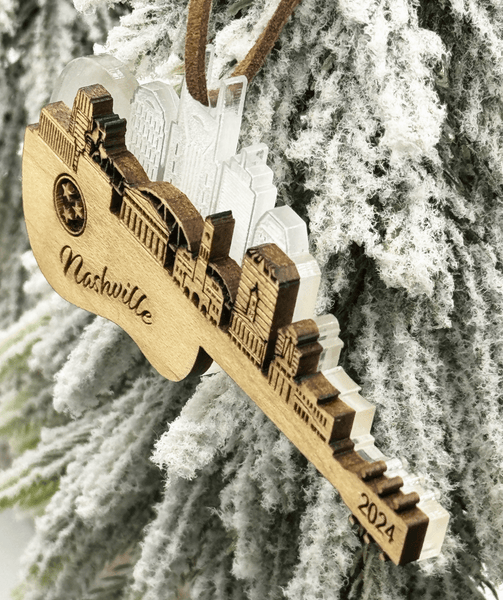 Nashville Guitar Christmas Ornament