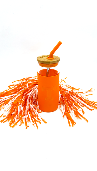 University Of Tennessee Knoxville Tumbler • UTK Licensed Glass Cup with Lid • Personalized University of Tennessee Tumbler
