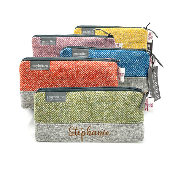 Personalized Harris Tweed Cosmetic Bag