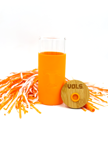 University Of Tennessee Knoxville Tumbler • UTK Licensed Glass Cup with Lid • Personalized University of Tennessee Tumbler