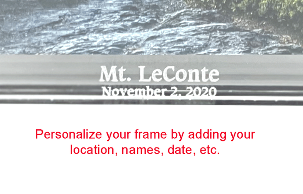 Mt LeConte Picture Frame | Personalized Mountain Picture Frame | Hiking Picture Frame | Floating Picture Frame | Great Smokey Mountains