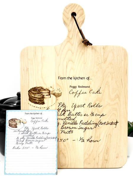 Handwritten Family Recipe Cutting Board | Handwritten Recipe Charcuterie Board | Engraved Family Recipe | Personalized Mother's Day Gift