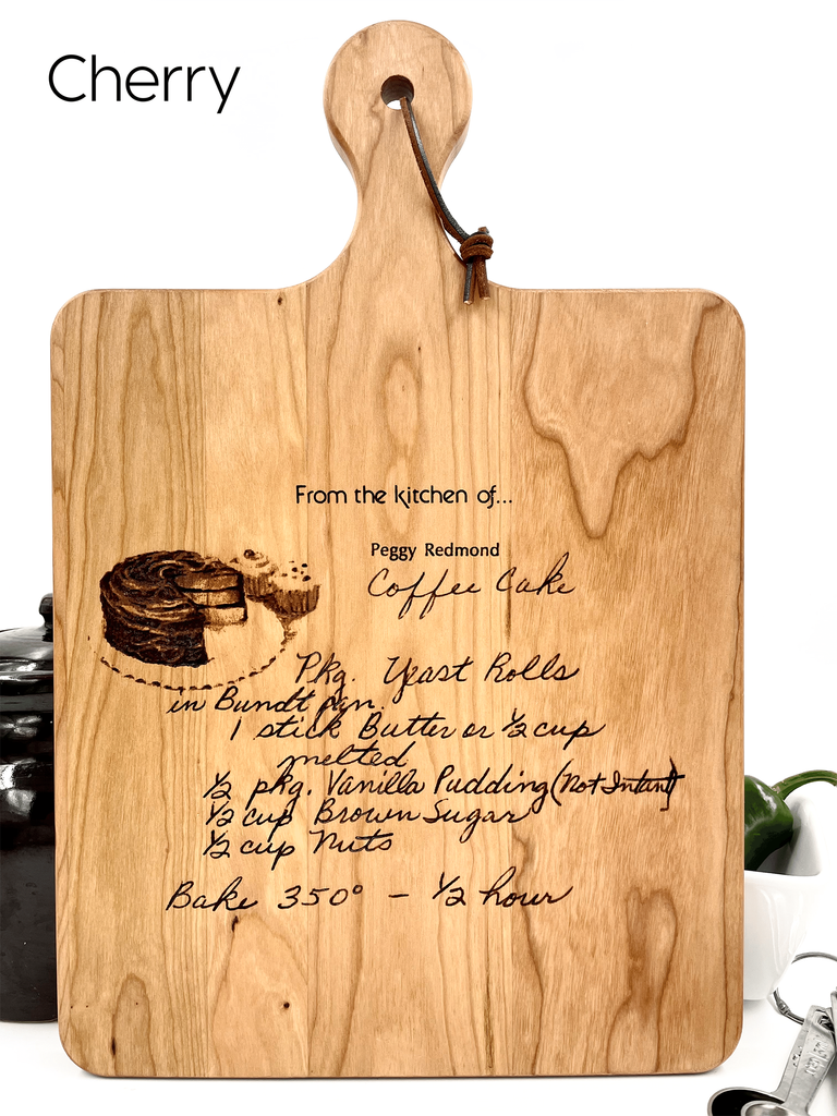 Handwritten Family Recipe Cutting Board | Handwritten Recipe Charcuter – Caboola