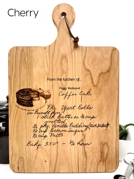 Handwritten Family Recipe Cutting Board | Handwritten Recipe Charcuterie Board | Engraved Family Recipe | Personalized Mother's Day Gift