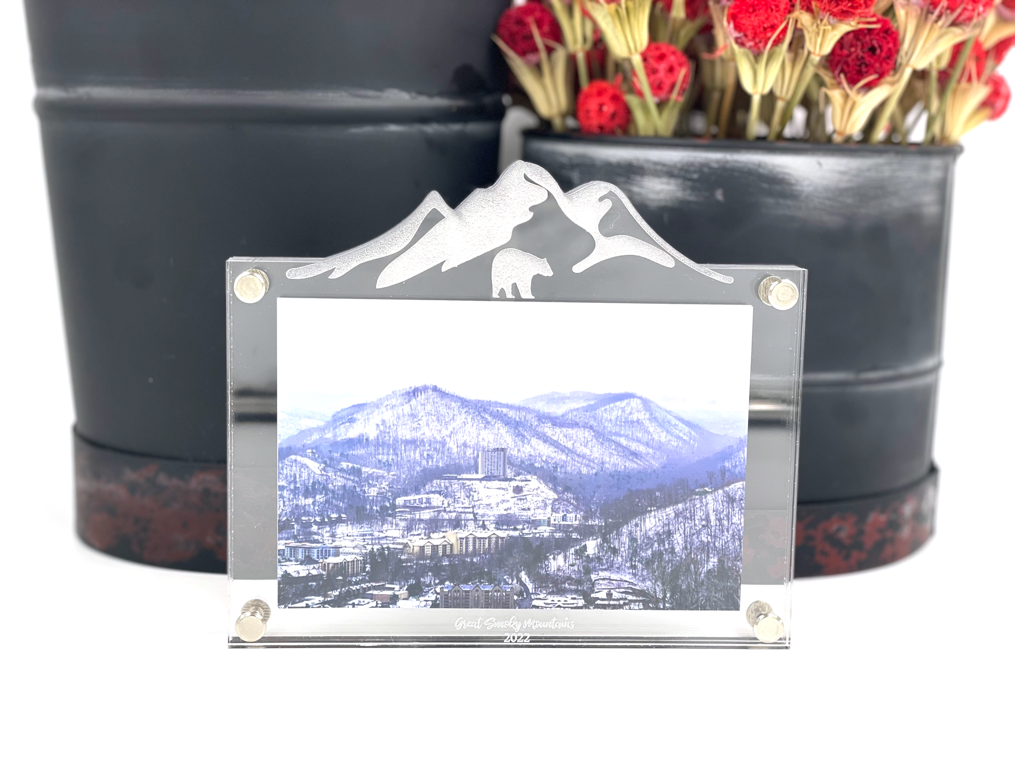 Great Smokey Mountains Picture Frame | Personalized Mountains Picture Frame | Gatlinburg Picture Frame | Floating Picture Frame